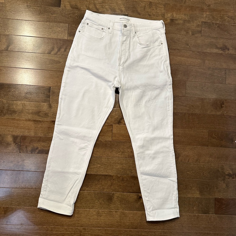 Denim Forum High Rise Women Jeans - White